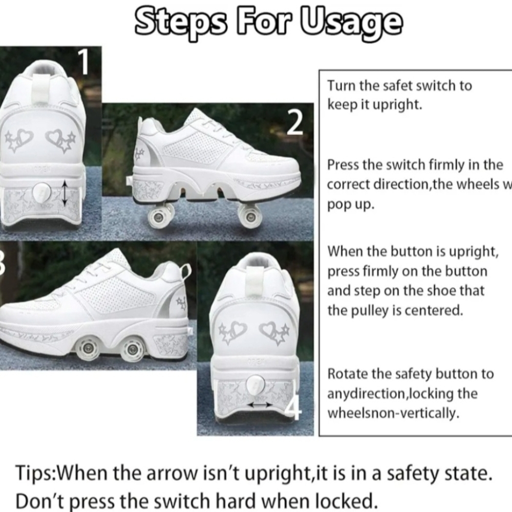 Unisex White Silver Roller Skate Shoes WMS Size EUR 37 US 7 Eqv to Youth Sz 5 - Picture 7 of 16